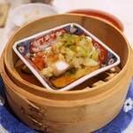 田中圭英 - 天草産スジアラ 焼きナス･梅肉･九条ネギソース