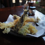 蕎麦処つゆ下梅の花 - 海老天ぷら