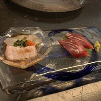 鮨 四 - 鰹と平目の刺身