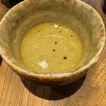 炭火焼鳥とり央 - 熊野地鶏スープ