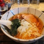 HIRAMA - らぁ麺630円、トッピングチャーシュー310円オン