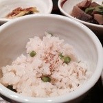 やお屋の二かい - アスパラご飯