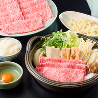 【三種のお肉のしゃぶしゃぶorすき焼き食べ放題】特選黒毛和牛サーロイン