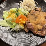 牛鉄 - 牛カットステーキ定食大盛¥1,350