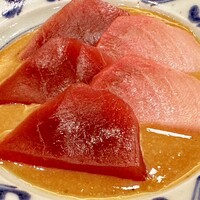 ざくろ TBS店 - マグロ刺し胡麻だれ