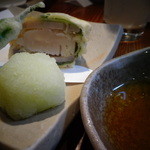 味とく家 - レンコンのホタテ挟み天ぷら