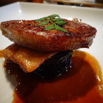 味とく家 - フォアグラと煮穴子とナスのサンド照り焼きソース