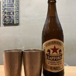 馳走 ひろ - 先ずはビールでお疲れ様の乾杯✨