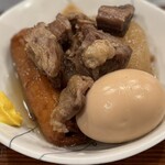 お好み焼屋みっちゃん - 大根、玉子、スジ肉、ゴボ天、、、いつも一緒やな