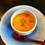 Kappou Tamasasa - Appetizer – Tomato and Cheese Chawanmushi