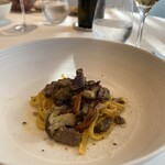 Ristorante Ecru - ヤギのレバーのパスタです