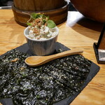 炭焼炉端ふじやま - 小エビといぶりがっこのポテトサラダ