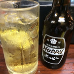 加賀屋 - レモンスライスが入った濃ーいホッピーも飲み収めです