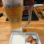 庄内ホルモン - 先ずは生ビールで。