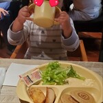  ガーデンビュッフェ パインテラス - 手作りの九州パンケーキに舌鼓を打つ家人B