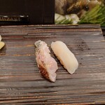 鮨楽こもり - とらふぐ　アカムツあぶり