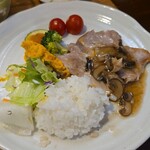 キッチン ブルー グローブ - 再びワンプレート