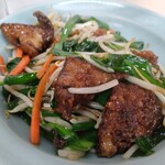 ラーメン とんかつ 忠 - レバーは厚さ1cmはありますよ