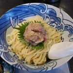 弘明寺丿貫 - 天然ブリの”和え”つけ蕎麦の麺とブリたたき