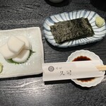 そば 久司 - 焼き海苔　かまぼこ