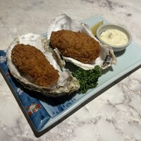 兜 立川店 - 大粒牡蠣フライ　たくあんタルタルソース添え