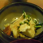 のれん - 香の物と豆腐