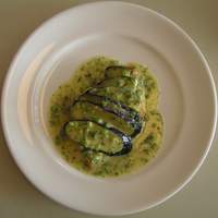 リラダン - 高崎フランス料理"L'isle-Adam"ランチ魚主菜「真鯛のポアレ ナス添え」