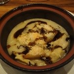 私厨房 勇 - 活き蝦夷鮑と山芋のグラタン　肝醤油ソース