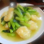 李園 - 海老と青菜の炒め物