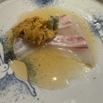 富小路 やま岸 - 明石の鯛、福良の紫雲丹