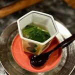 割烹 三長 - 聖護院大根　ほうれん草