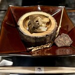 割烹 三長 - 太刀魚 きのこ和え物