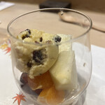 うを徳 - 富士の輝きとみかんと自家製バニラアイス