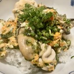 しんのすけ - かきとたら白子と青のりの卵とじ丼