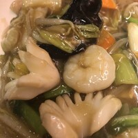過門香歩高里 六本木店 - 白菜　木耳　烏賊　海老　青梗菜