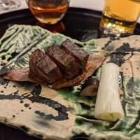 河文 - 愛知牛サーロイン朴葉味噌焼