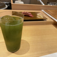 横浜 鮨 ふくじゅ - お抹茶ハイと♡まん丸の氷にキュン！