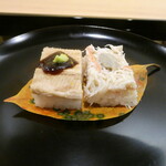 澤田 - お凌ぎ　ズワイガニと穴子の押し寿司