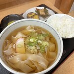 おかだうどん - きしめん定食　¥700