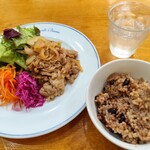 ミエ シマムラ - ポークジンジャーと酵素玄米のランチ