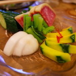 かぶと - 有機野菜のお新香盛り 2014.5.1X