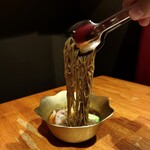 代官山 焼肉かねこ - 冷麺　麺リフト