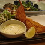 まこと家 - 特大エビフライ　９００円