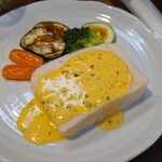 キッチン ブルー グローブ - テリーヌのアップ