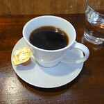 キッチン ブルー グローブ - ホットコーヒーのアップ