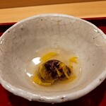 銀座 きた川 - 栗渋皮煮揚げ