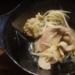 鳥名子 - 鴨肉、つくね、白髪葱