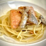 NECCO - 秋鮭とマッシュルームのクリームパスタ