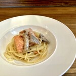 NECCO - 秋鮭とマッシュルームのクリームパスタ