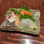 ろばたや - 刺身三点盛合せ